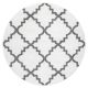 Kulatý koberec SKETCH - F343 krém/šedá trellis