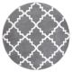Kulatý koberec SKETCH - F343 šedá /bílá trellis