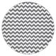 Килим SKETCH кръг – F561 бяло/сиво – зигзаг