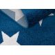 Kulatý koberec SKETCH - FA68 Marocký jetel, Mříž, modro bílý - Hvězdy 