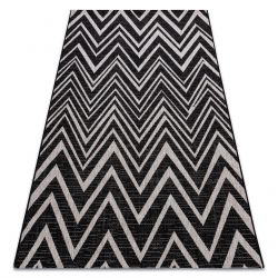 MATTA SIZAL FLOORLUX 20308 Zigzag svart / silver / beige