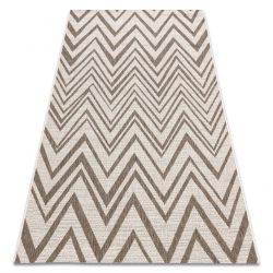 Covor sisal Floorlux 20308 Zigzag şampanie si bej închis