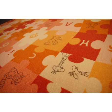 Vaikų kilimas Galvosūkis oranžinė 