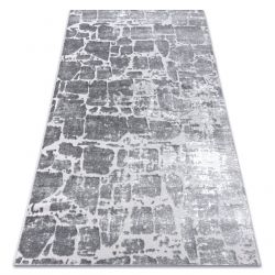 модерен MEFE килим 6184 Павета тухла structural две нива на руно тъмно сив