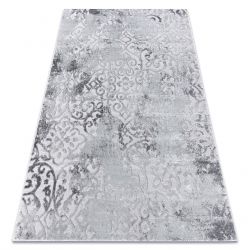 Modern MEFE carpet 8724 Ornament vintage - structural two levels of fleece grey 