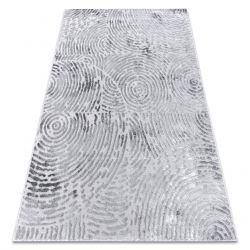 Moderní MEFE koberec 8725 y Otisk prstu - Strukturální, dvě úrovně rouna šedá