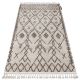 Tapis BERBER TANGER B5940 crème et marron Franges berbère marocain shaggy