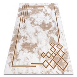 Tepih AKRIL VALS 0A102A H02 45 gumiran okvir dijamant Ivory / bež 