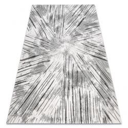 Kilimas Akrilas VALS 0W1733 C53 47 Abstrakcijos vintažas erdvinis 3D žvaigždė dramblio kaulo / pilka