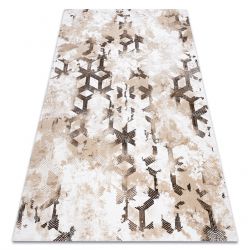 Koupelnový koberec DOTS tečky, pogumovaný, měkký - šedá