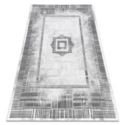 Тепих АЦРИЛИЦ VALS 0W1736 C53 87 Квадрати пруге мрачно сива / светлости сива