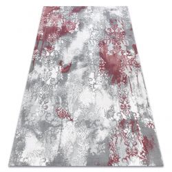 Modern Teppich BELLE BR36A schwarz / rosa Franse 