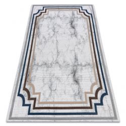 Teppich ACRYL VALS 0W9999 C69 41 Marmor griechisch elfenbein / blau