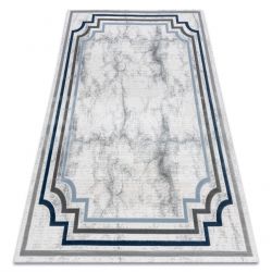 Modern LUCE 80 Teppich Ornament vintage - Strukturell grau / Senf