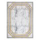 Tapete moderno CORE 6268 Moldura, ornamento sombreado - estrutural, dois níveis, marfim / ouro