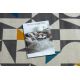 Tappeto moderno FLIM 008-B1 shaggy, cerchi - Structural beige