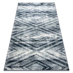 Alfombra moderna COZY Polygons, geométrico, triangulos - Structural dos niveles de vellón gris