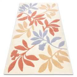 Alfombra LUCE 91 moderna Ornamento vintage - Structural gris / mostaza