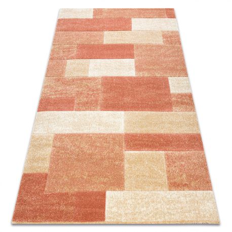 Alfombra LUCE 74 moderna Pavimentación ladrillo vintage - Structural gris / mostaza