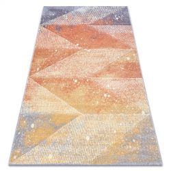 Alfombra LUCE 84 moderna Ornamento vintage - Structural gris / mostaza