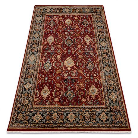 Carpet Wool KESHAN fringe, oriental classic 7522/53588 beige / claret / navy