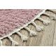 Kilimas BERBER 9000 Apskritas kilimas rožinė kutai berberinis marokietiškas purvinas