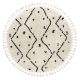 Carpet BERBER TETUAN B751 circle zigzag cream Fringe Berber Moroccan shaggy
