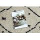 Moderný koberec MUNDO D7701 diamanty boho 3D outdoor růžový / béžová