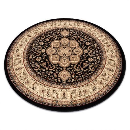 Okrúhly koberec ROYAL ADR model 521 čierna 