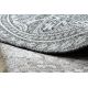 Fonott sizal szőnyeg LOFT 21193 Kör boho elefántcsont/ezüst/szürke