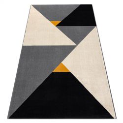 Scandi szőnyeg 18464672 - Háromszögek geometriai szürke krém fekete