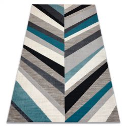 Alfombra moderna MUNDO D7891 diamantes, triangulos 3D exterior gris / beige 