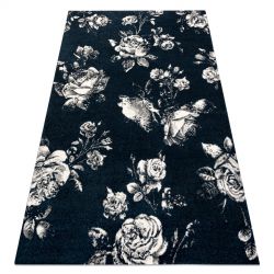 Carpet GNAB 60642734 Flowers roses dark blue / white