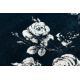 Χαλί GNAB 60642734 Λουλούδιs τριαντάφυλλοs σκούρο μπλε / λευκό