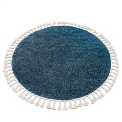 Teppe BERBER 9000 sirkel blå Frynser Berber marokkansk shaggy