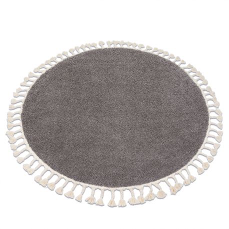 Matta BERBER 9000 cirkel brun Fringe Berber marockansk shaggy