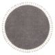 Kulatý koberec BERBER 9000, hnědý - střapce, Maroko, Shaggy