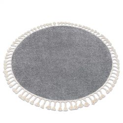 Teppe BERBER 9000 sirkel grå Frynser Berber marokkansk shaggy