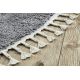 Kilimas BERBER 9000 Apskritas kilimas pilka ryškus kutai berberinis marokietiškas purvinas