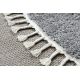 Okrúhly koberec BERBER 9000 sivá - strapce, Maroko, Shaggy