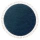 Килим BERBER 9000 коло темно-синій бахромою волохатий