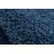 Kilimas BERBER 9000 Apskritas kilimas tamsiai mėlyna kutai berberinis marokietiškas purvinas