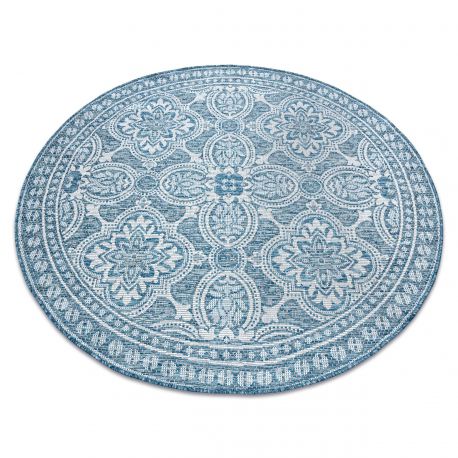 Carpet SISAL LOFT 21193 BOHO circle ivory/silver/blue