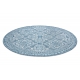 Teppich SISAL LOFT 21193 BOHO Kreis elfenbein/silber/blau