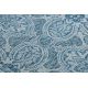 Alfombra de cuerda sisal LOFT 21193 Circulo Boho marfil/plateado/azul