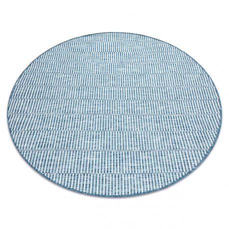 Kulatý koberec SISAL LOFT 21198 BOHO slonová kost/stříbrný/modrý