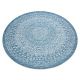 Tapis EN CORDE SIZAL LOFT 21207 Rosette BOHO cercle ivoire/argentin/bleu