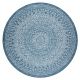 Sisaltæppe SISAL LOFT 21207 Rosette hjul BOHO elfenben/sølv/blå