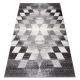 Tapis KAKE 25812677 Géométrique - Motif Losanges et Triangles 3D gris / noir