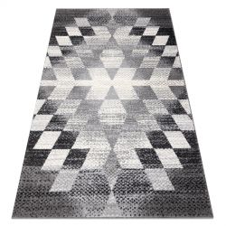 Tappeto KAKE 25812677 Geometrico - Motivo Losanghe e Triangoli 3D grigio / nero